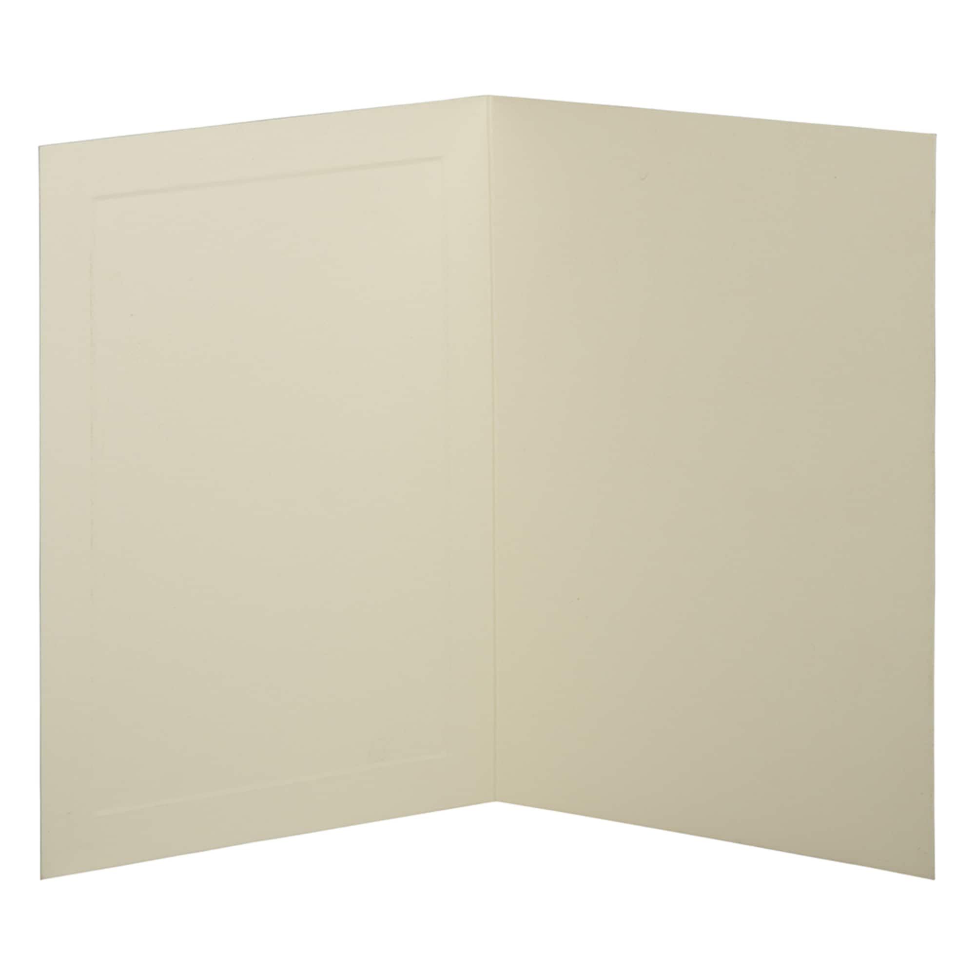 JAM Paper 3.5" x 4.875" Strathmore Ivory Wove Panel Blank Foldover Cards